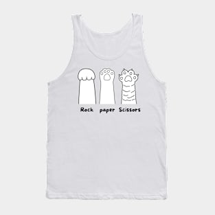 Rock Paper Scissors Cat Paw Tank Top